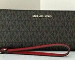 New Michael Kors Jet Set Large Travel Continental wallet Brown / Flame - £60.97 GBP