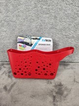 Hutzler Sponge Station Duo In Sink Sponge Caddy With Drain Holes - Red - $10.38