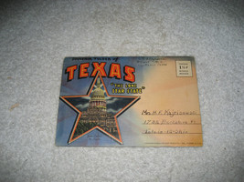 Texas Souvenir picture Postcard Folder 1942 18 pictures - £11.65 GBP