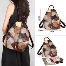 Women leather backpack Vintage Cow Genuine Leather Large Capacity Soft S... - £109.14 GBP