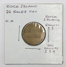 Rock Island ILLINOIS 1/4 Cent Tax Token 19mm - $17.00