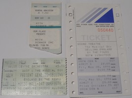 Genesis Clone bands Canada Ticket Stub Collection Musical Box Myth Music... - £6.11 GBP