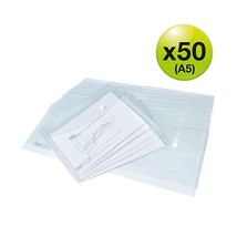 Rapesco 1501 A5 Transparent Popper Wallet, Clear, Pack of 50  - $43.00