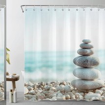 Zen Stone Zen Theme Shower Curtain 72x72 Inches - $1,021.89 MXN