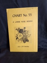 Vtg rare Babs Fuhrmann petit point Chart No. 55 A Large Rose Design  - £19.83 GBP