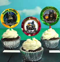 12 Lego Batman Movie Inspired Party Picks, Cupcake Picks, Cupcake Toppers Set #2 - £8.62 GBP