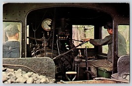 Postcard Engineer Fireman Pine Creek Railroad Farmingdale NJ New Jersey - £3.93 GBP