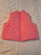 Girls Puffer Vest Jacket Coat Size 10 Years Shein Pink &amp; White ❤ - $7.00
