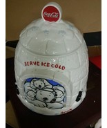 Coca Cola Igloo Cookie Jar Polar Bears 2005 Coke Serve Cold - £15.61 GBP