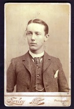 Vintage Cabinet Card - Portrain of Young Man -1850&#39;s Original - $279.48 MXN