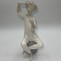 Lladro Girl w/ Brush Mirror Missing #1081 Figurine Matte Bisque Porcelain READ - £20.15 GBP