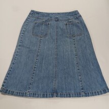 Talbots Women's Blue Cotton A-Line Denim Skirt Pockets Size 8 Waist 29" image 13