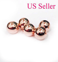 1pc 14k  rose gold 10 mm round polish loose bead 10MM  Hole size 3.3 mm - £56.29 GBP