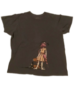 Mask Girl Face Teddy Bear Giant Needle Graphic T Shirt Adult Large Vinta... - $34.60