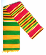 Kente Stole Handwoven Kente Scarf Asante Sash African Textile African Ar... - £23.44 GBP