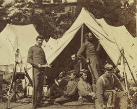 Federal 7th New York State Militia relaxing in camp New 8x10 US Civil Wa... - £6.95 GBP