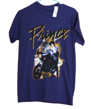 Prince Purple Rain Motorcycle Adult Men&#39;s T Shirt Size Medium Dark Colors New - £11.06 GBP