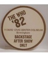 WHO / PETE TOWNSHEND - ORIGINAL BIRMINGHAM 82 CLOTH SHOW BACKSTAGE PASS ... - $15.00