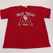 College Football Beat TEXAS Men's Red Short Sleeve Graphic T-Shirt Size Large image 10