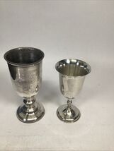Reed &amp; Barton Large Silver Plated Water Wine Goblet + 1 Other Goblet  - $14.84