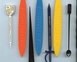 Braniff International Airways 7 Different Swizzle Sticks Sword Surfboards - £52.93 GBP