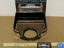 77 Cadillac Eldorado Dash Instrument Cluster Speedometer Woodgrain Bezel Trim - £57.33 GBP