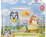 Bluey Queens Official Collectable Character 2 Figure Set Featuring and B... - $15.49