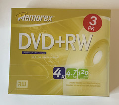Memorex DVD RW 3-Pack- Sealed, Brand New - £4.72 GBP