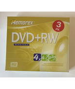 Memorex DVD RW 3-Pack- Sealed, Brand New - £4.69 GBP
