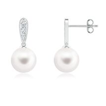 ANGARA Freshwater Pearl Dangle Earrings in Sterling Silver (8mm Pearl) - $369.55+