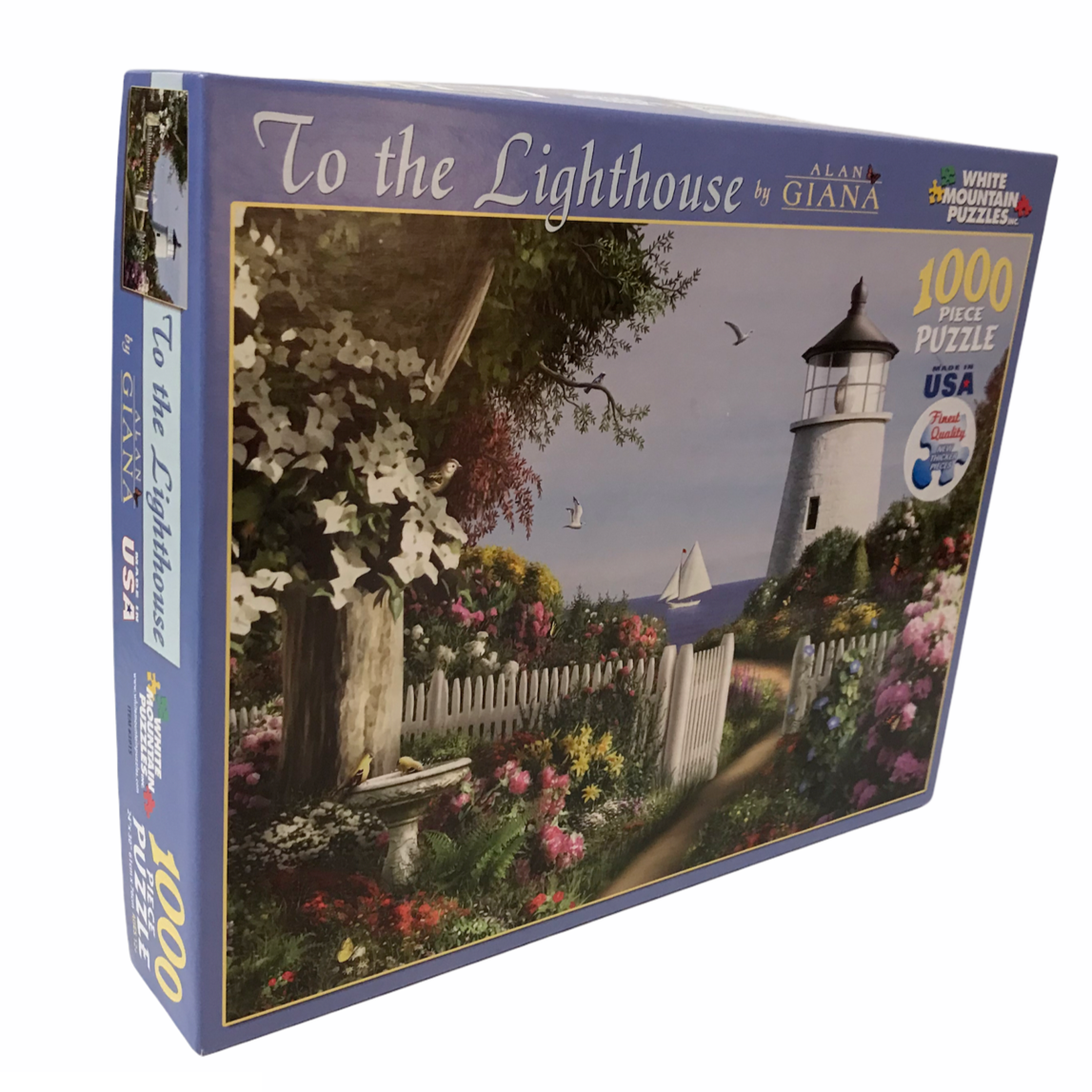 White Mountain Puzzle To The Lighthouse 1000 Piece By Artist Alan Giana Nice - $18.94