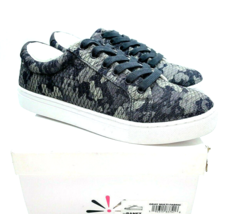 Isaac Mizrahi Banet Camo Quilted Soho Lace-up Sneakers - Gray Multi, US 7M - £18.51 GBP