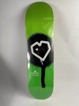 BLUEPRINT skateboards deck 8.5&quot; RARE quality Spray Heart Bright Green - £31.92 GBP