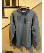 NWT Columbia Men&#39;s Hart Mountain II Half Zip Sweatshirt, Size XXL, Blue - $34.65