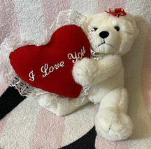 SKM Enterprises Inc. Valentine&#39;s Day Stuffed Animal Teddy Bear Heart Plush Toy - £14.36 GBP
