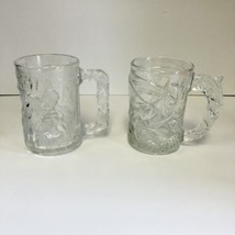 Mc Donalds 1995 Batman Forever Glass Cups / Mugs Set Of 2 - Batman And Robin - £14.86 GBP