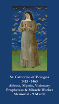 St. Catherine of Bologna, Patron Saint of Artists, LAMINATED Prayer Card, 5-pack - £10.51 GBP