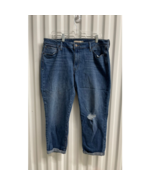 Levi&#39;s Women’s Blue Denim Jeans Pockets Regular Fit Mid-Rise Skinny Size 34 - £16.45 GBP