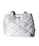 Lug Tempo Tote Vegan Leather Metallic Silver Ice Pop Multicolor Stitchin... - $1,456.28 MXN