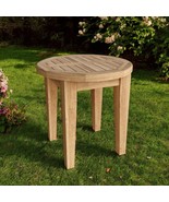 20&quot; Natural Rounded Solid Wood Outdoor Side Table - $774.35 CAD
