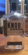 Funky Wavy Glass Knob Creek 9 Small Batch Whiskey Bottle Empty 1.75L Dec... - $9.99