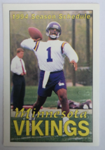 1994 Minnesota Vikings Football Schedule Warren Moon BOB&#39;s Sports Cafe - $3.00