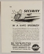 1930 Print Ad Kapo Speedbuoy Life Saving Vests for Boating Cambridge,MA - £7.03 GBP