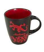 Mallorca Mug Salamander Lizard and Coffee Beans Raised Embossed 3D Red /... - £22.16 GBP