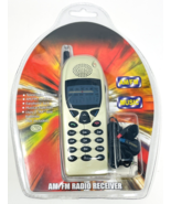 Vintage Gold Nokia Brick Phone Style AM/FM Radio w/ Earbuds Y2K - $27.43 CAD