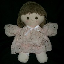 11&quot; Vintage 1984 Applause Sherry Baby Doll Pink Dress Stuffed Animal Plush Toy - £18.67 GBP