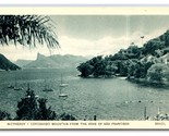 Corcovado Mountain Da Cove Di Sao Francisco Brasile Unp Wb Cartolina V20 - $6.10