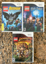 Lot of 3 Lego Wii Games-Batman, Harry Potter, Indiana Jones  (Nintendo Wii) - £18.31 GBP