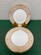 Set of 4 Royal Doulton Fine Bone China SOVEREIGN &#39;Gold Scroll&#39; Bread Plates - £43.15 GBP
