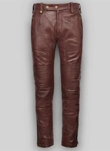 42&quot; Men&#39;s Leather Pants Pants Jeans Bikers Race Brown Wax Trouser Breech... - £43.31 GBP